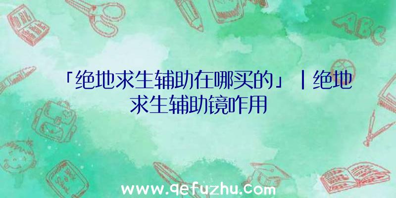 「绝地求生辅助在哪买的」|绝地求生辅助镜咋用